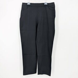 Isaac Mizrahi Live! Tall‎ 24/7 Stretch Crop Pants Pitch Black Women's Size 12T